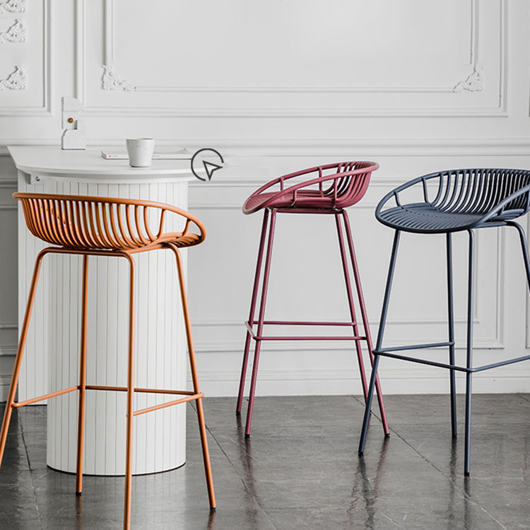 Modern Style Bar Stool Metal Counter Bar Stool with Metal Legs for Home