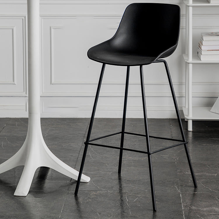 Modern Style Bar-stool Plastic Counter Bar Stool with Metal Legs