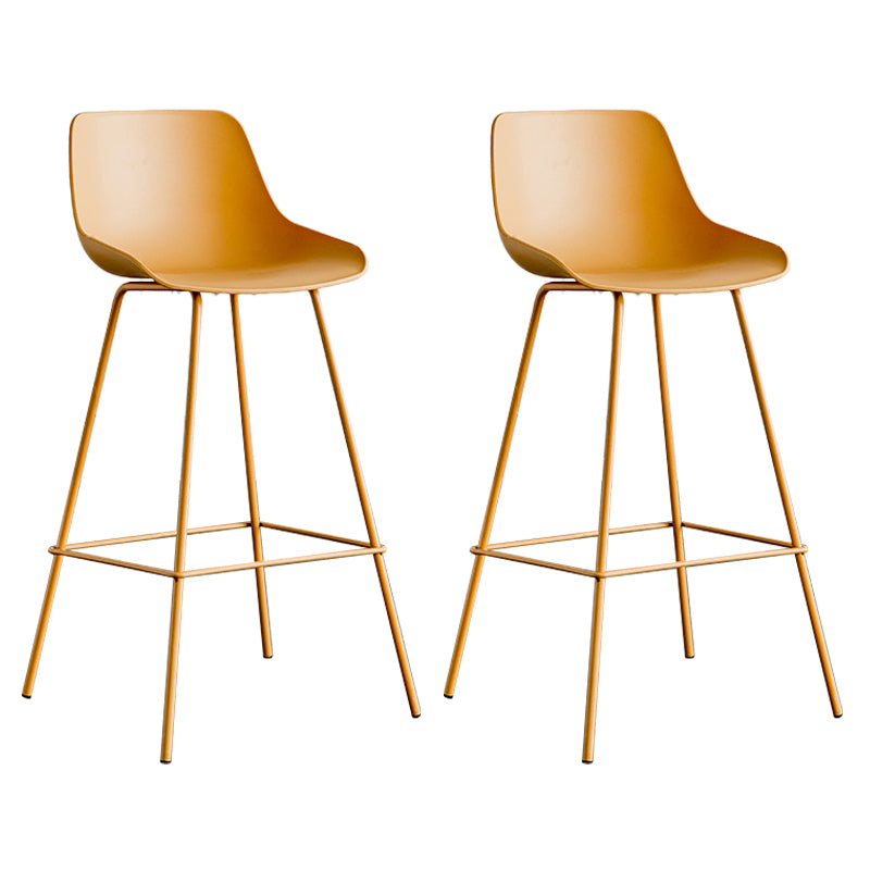 Modern Style Bar-stool Plastic Counter Bar Stool with Metal Legs