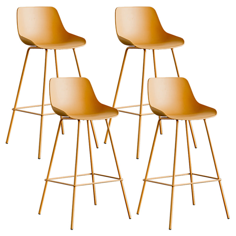 Modern Style Bar-stool Plastic Counter Bar Stool with Metal Legs