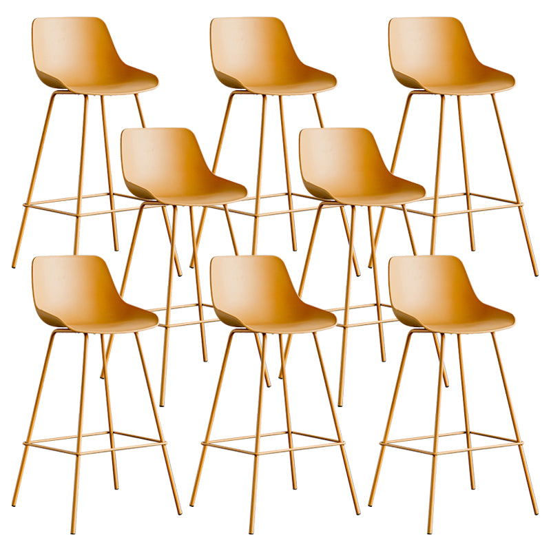 Modern Style Bar-stool Plastic Counter Bar Stool with Metal Legs