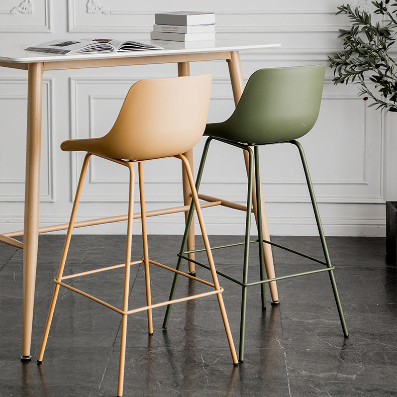 Modern Style Bar-stool Plastic Counter Bar Stool with Metal Legs