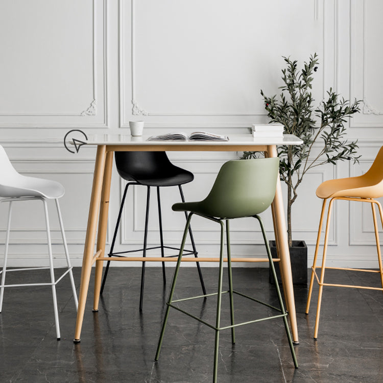 Modern Style Bar-stool Plastic Counter Bar Stool with Metal Legs