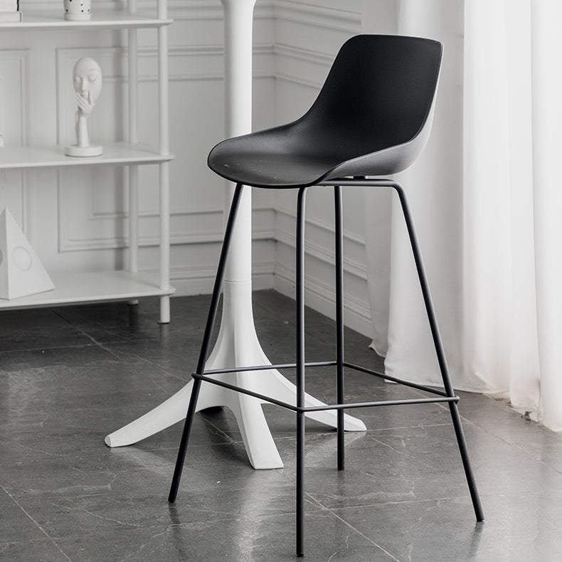 Modern Style Bar-stool Plastic Counter Bar Stool with Metal Legs