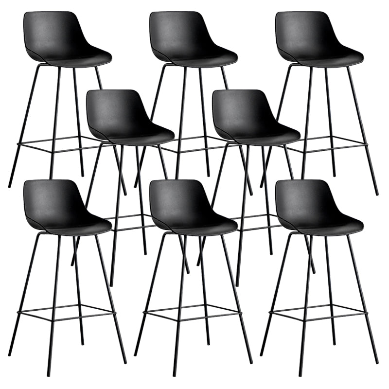 Modern Style Bar-stool Plastic Counter Bar Stool with Metal Legs