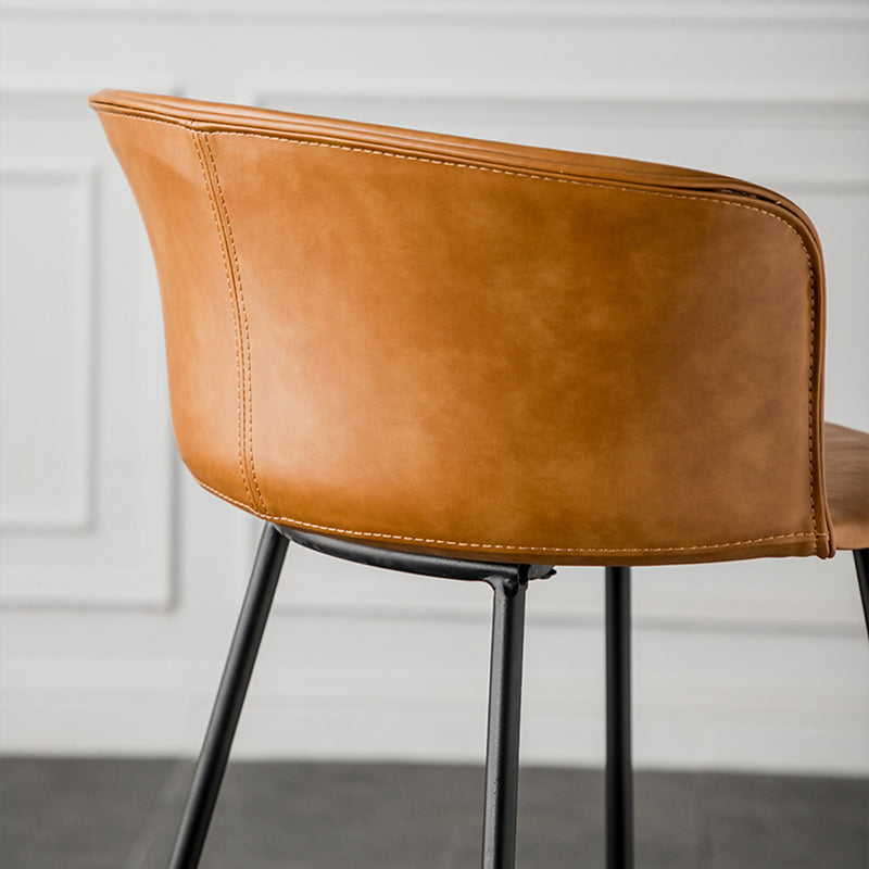 Industrial Style Bar-stool PU Leather Counter Bar Stool with Metal Legs