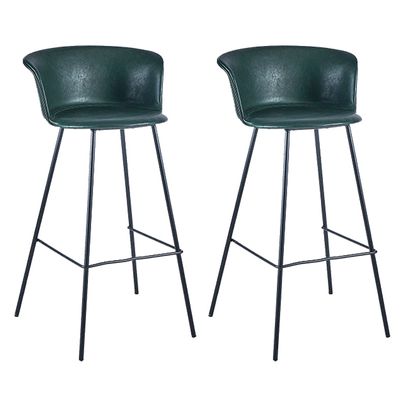 Industrial Style Bar-stool PU Leather Counter Bar Stool with Metal Legs