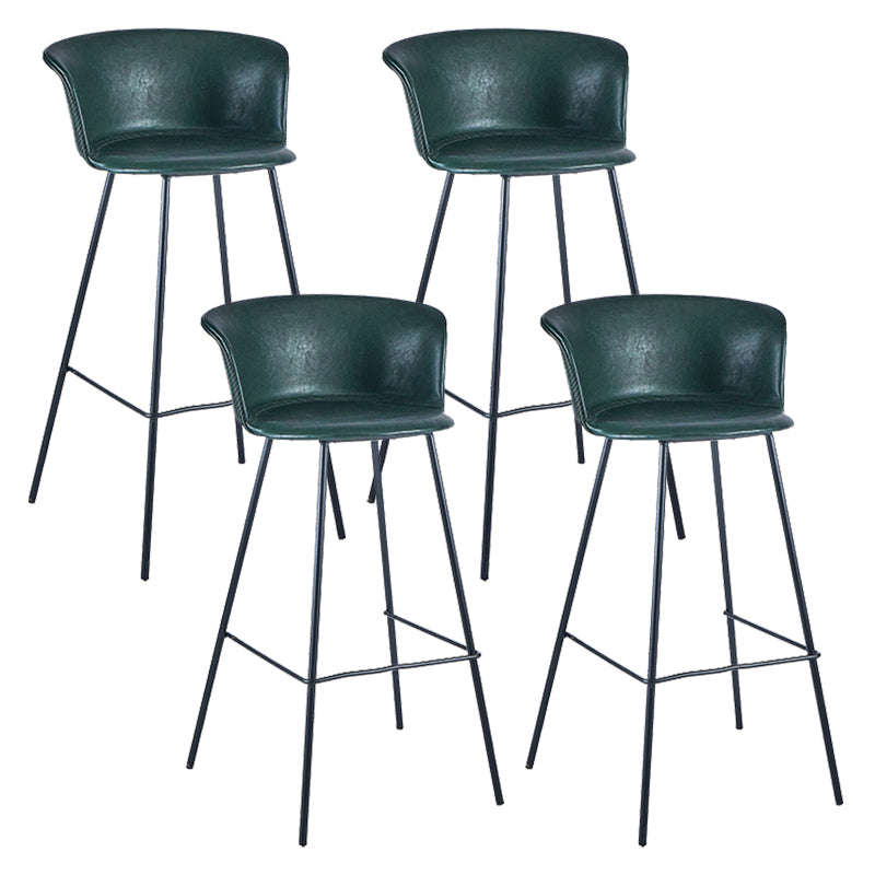 Industrial Style Bar-stool PU Leather Counter Bar Stool with Metal Legs