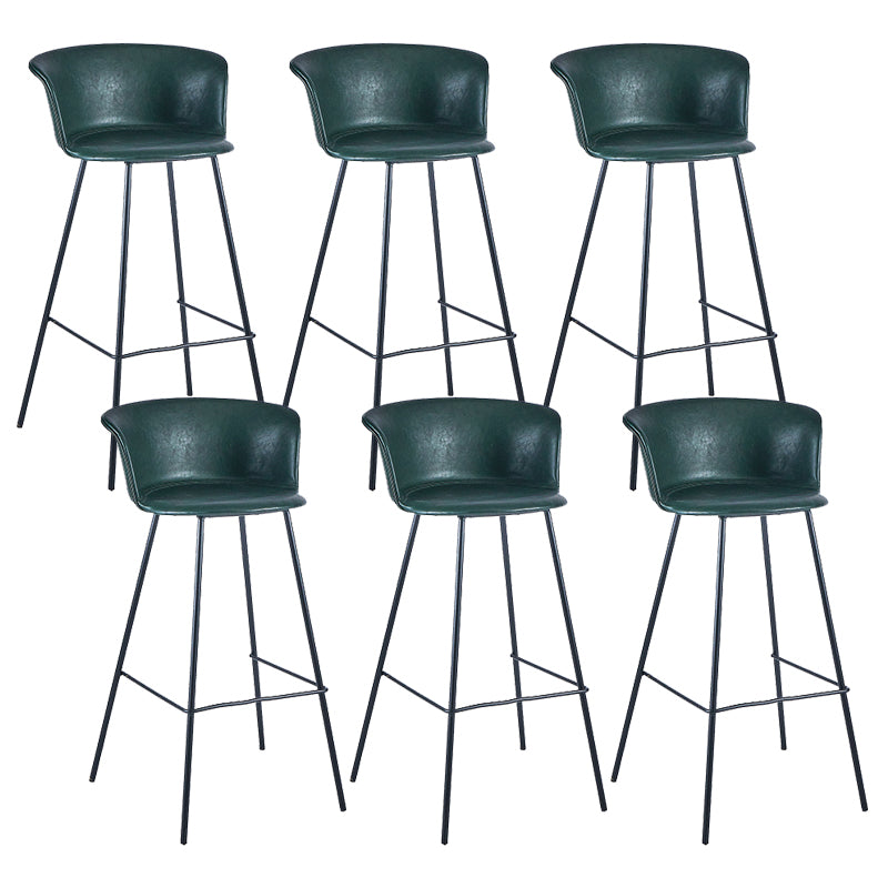 Industrial Style Bar-stool PU Leather Counter Bar Stool with Metal Legs