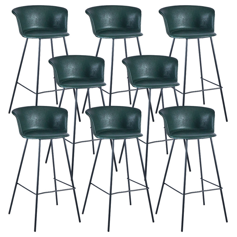 Industrial Style Bar-stool PU Leather Counter Bar Stool with Metal Legs