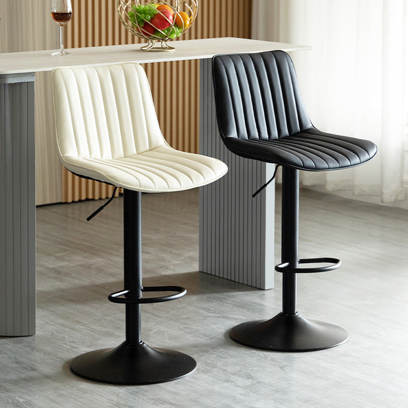 Contemporary Style Bar-stool Adjustable Counter Bar Stool with Metal Legs for Home