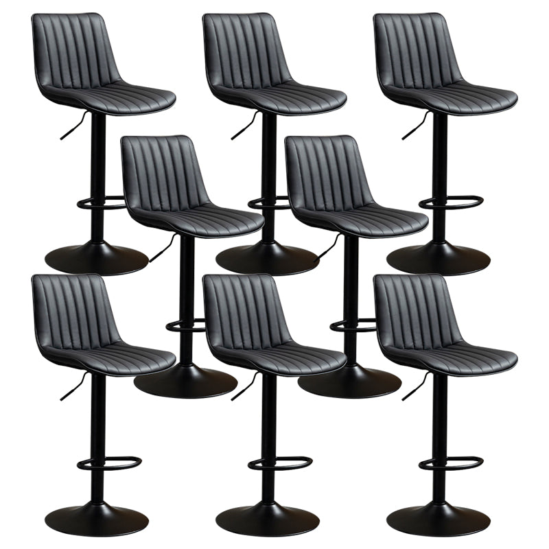 Contemporary Style Bar-stool Adjustable Counter Bar Stool with Metal Legs for Home
