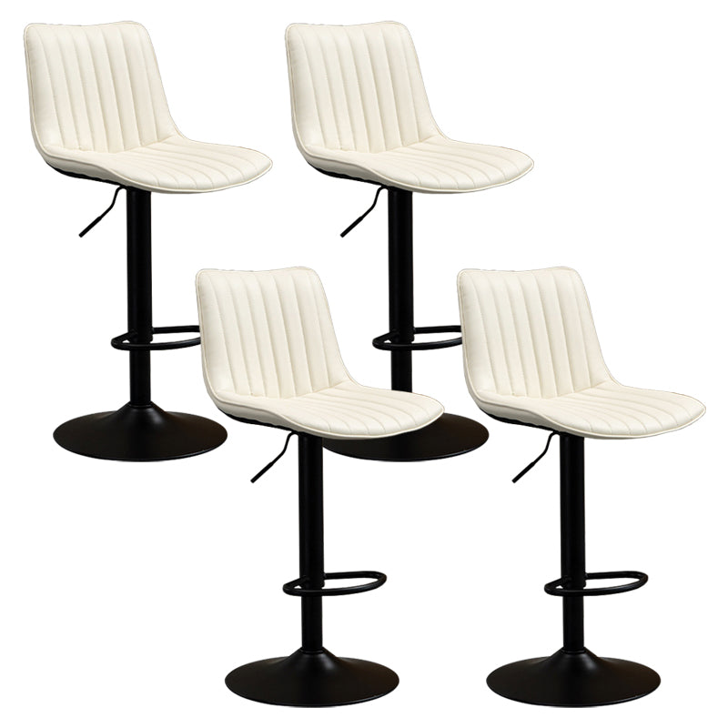 Contemporary Style Bar-stool Adjustable Counter Bar Stool with Metal Legs for Home