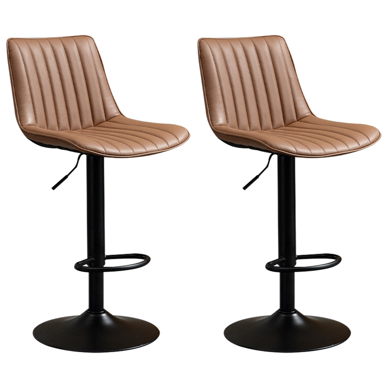 Contemporary Style Bar-stool Adjustable Counter Bar Stool with Metal Legs for Home