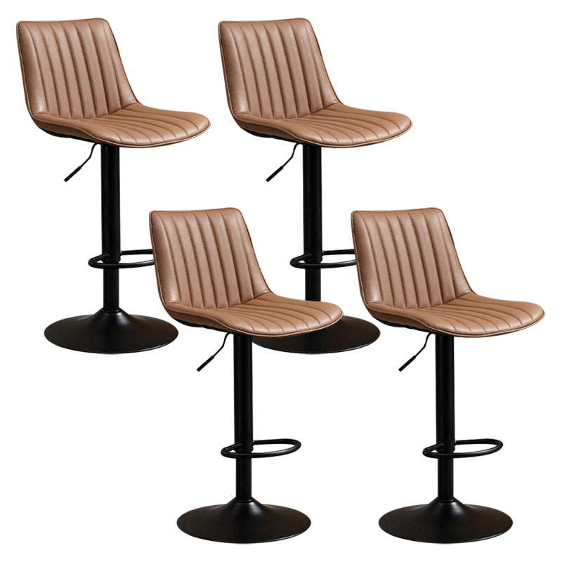 Contemporary Style Bar-stool Adjustable Counter Bar Stool with Metal Legs for Home