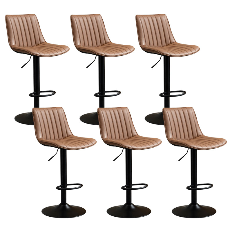 Contemporary Style Bar-stool Adjustable Counter Bar Stool with Metal Legs for Home