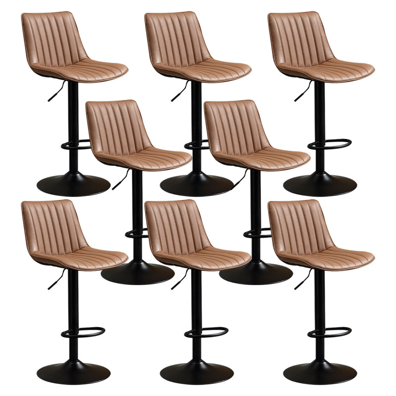 Contemporary Style Bar-stool Adjustable Counter Bar Stool with Metal Legs for Home