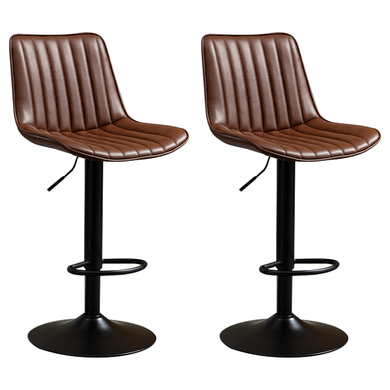Contemporary Style Bar-stool Adjustable Counter Bar Stool with Metal Legs for Home