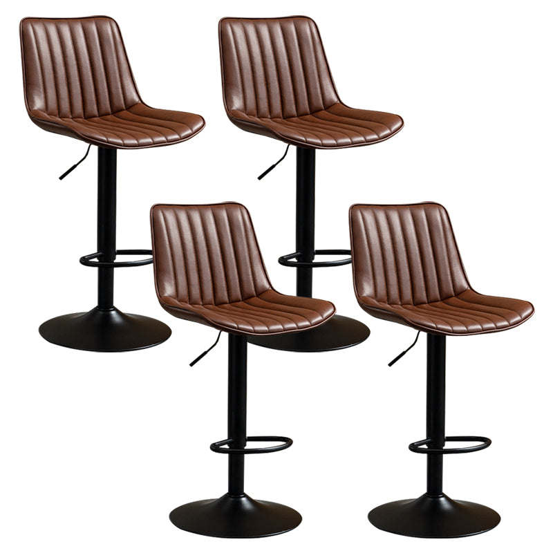 Contemporary Style Bar-stool Adjustable Counter Bar Stool with Metal Legs for Home
