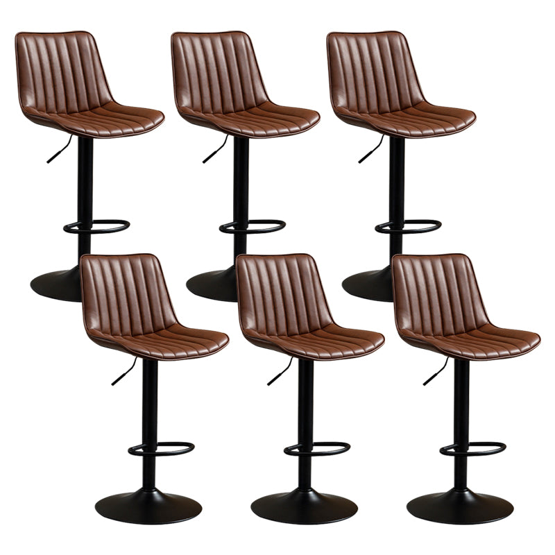 Contemporary Style Bar-stool Adjustable Counter Bar Stool with Metal Legs for Home