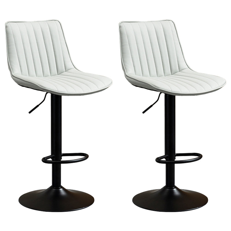 Contemporary Style Bar-stool Adjustable Counter Bar Stool with Metal Legs for Home