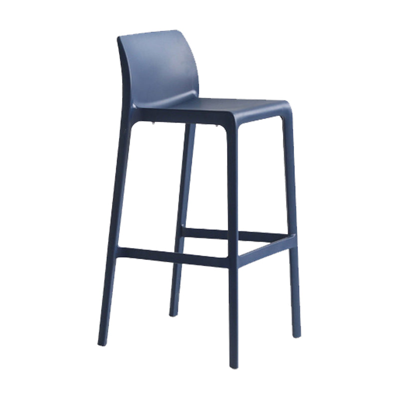 Contemporary Stackable Bar-stool Plastic Counter Bar Stool with Plastic Legs for Home