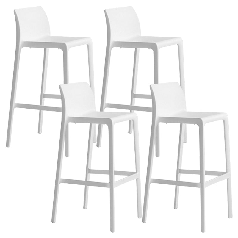 Contemporary Stackable Bar-stool Plastic Counter Bar Stool with Plastic Legs for Home