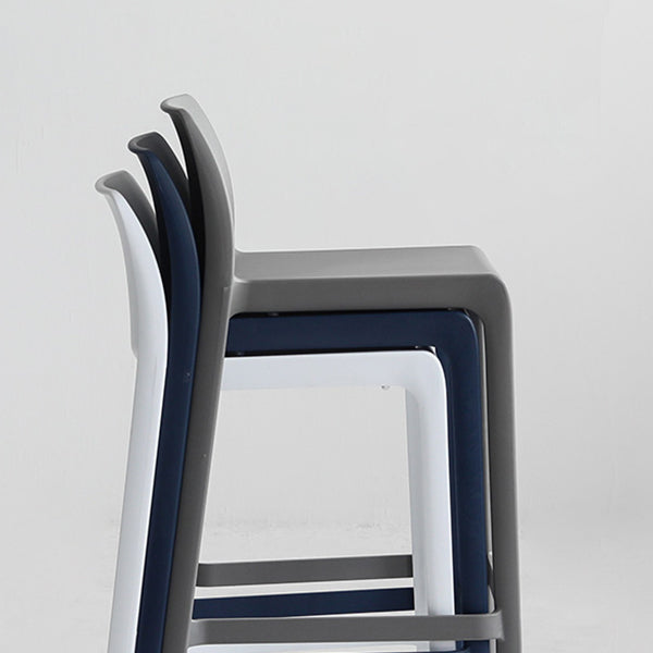 Contemporary Stackable Bar-stool Plastic Counter Bar Stool with Plastic Legs for Home