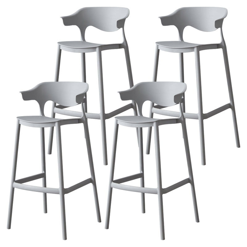 Nordic Stackable Bar-stool Plastic Counter Bar Stool with Plastic Legs for Home