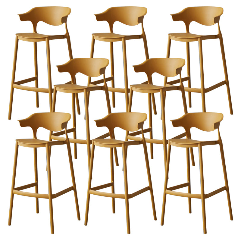 Nordic Stackable Bar-stool Plastic Counter Bar Stool with Plastic Legs for Home