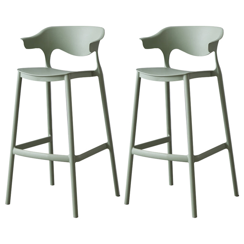 Nordic Stackable Bar-stool Plastic Counter Bar Stool with Plastic Legs for Home