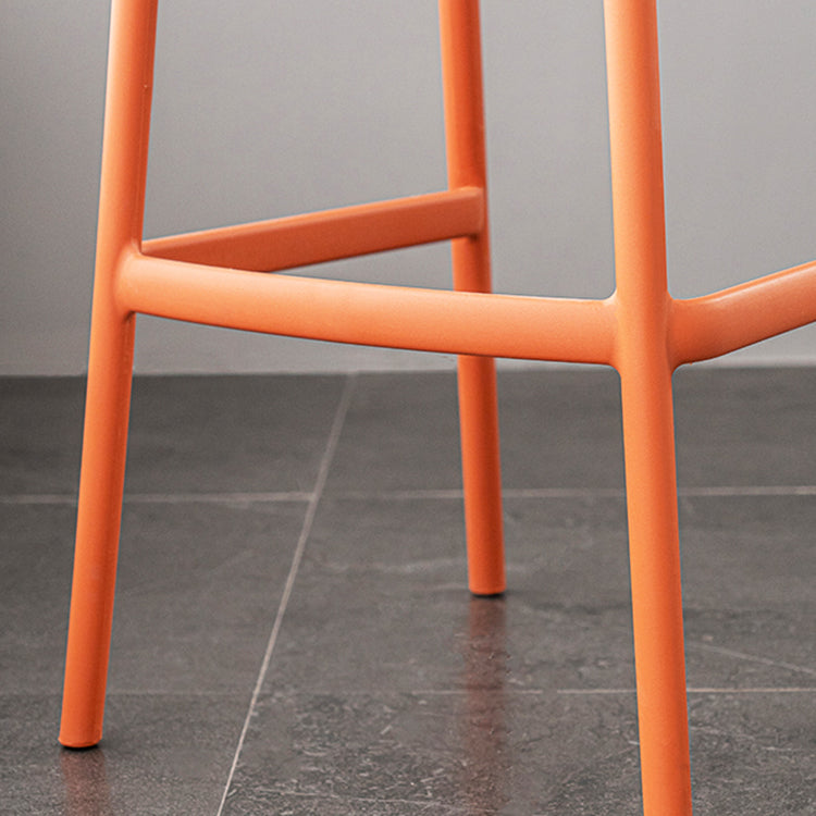Nordic Stackable Bar-stool Plastic Counter Bar Stool with Plastic Legs for Home