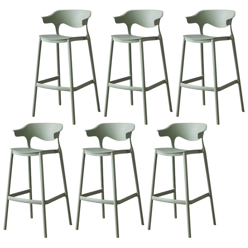 Nordic Stackable Bar-stool Plastic Counter Bar Stool with Plastic Legs for Home