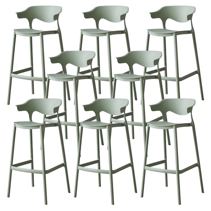 Nordic Stackable Bar-stool Plastic Counter Bar Stool with Plastic Legs for Home