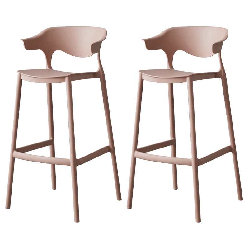 Nordic Stackable Bar-stool Plastic Counter Bar Stool with Plastic Legs for Home