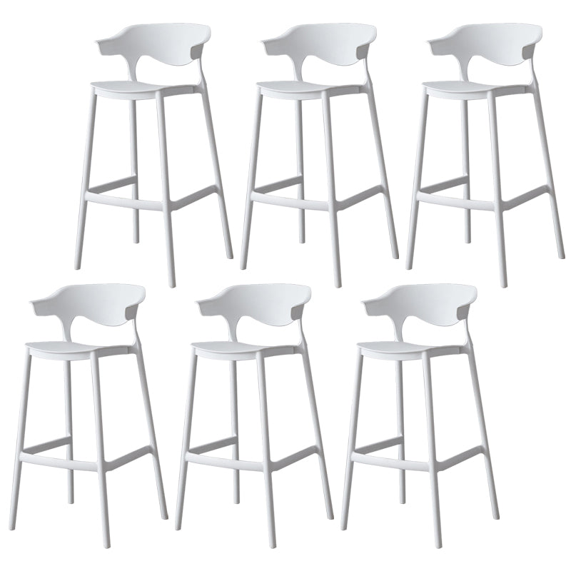 Nordic Stackable Bar-stool Plastic Counter Bar Stool with Plastic Legs for Home
