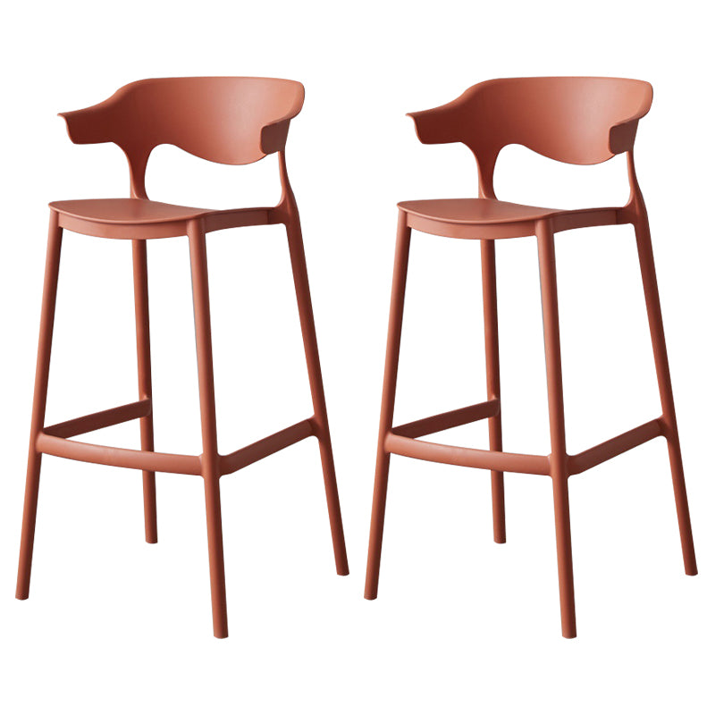 Nordic Stackable Bar-stool Plastic Counter Bar Stool with Plastic Legs for Home