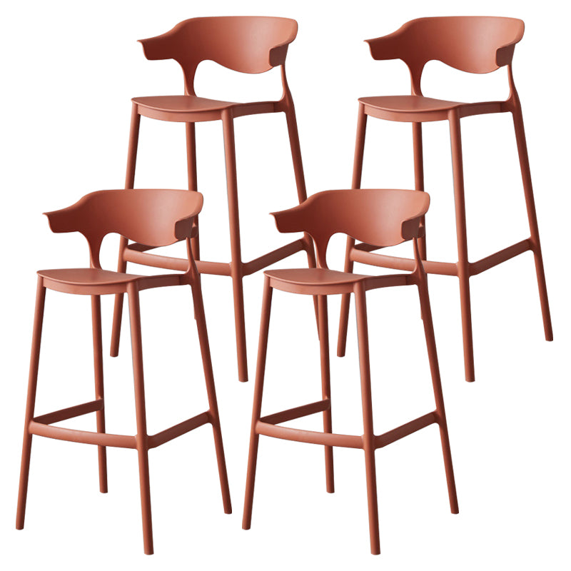 Nordic Stackable Bar-stool Plastic Counter Bar Stool with Plastic Legs for Home