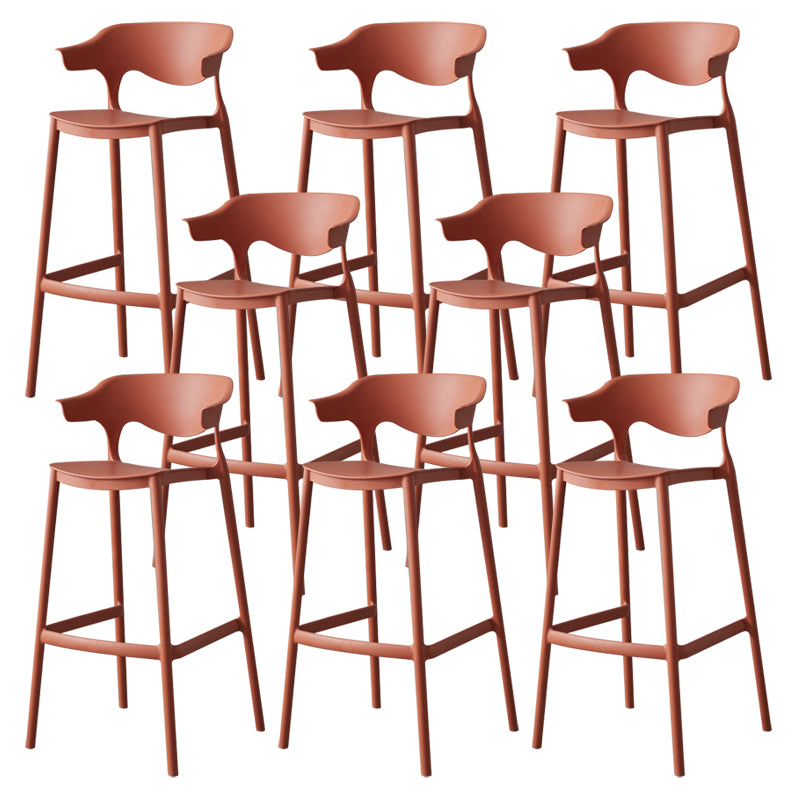 Nordic Stackable Bar-stool Plastic Counter Bar Stool with Plastic Legs for Home