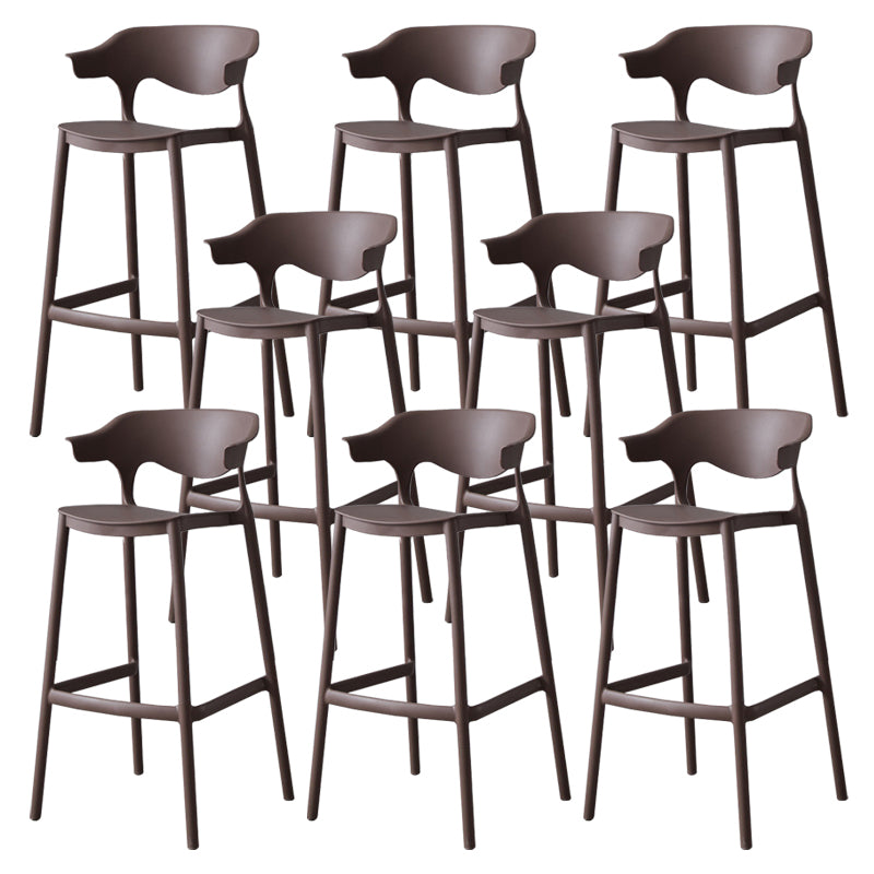 Nordic Stackable Bar-stool Plastic Counter Bar Stool with Plastic Legs for Home