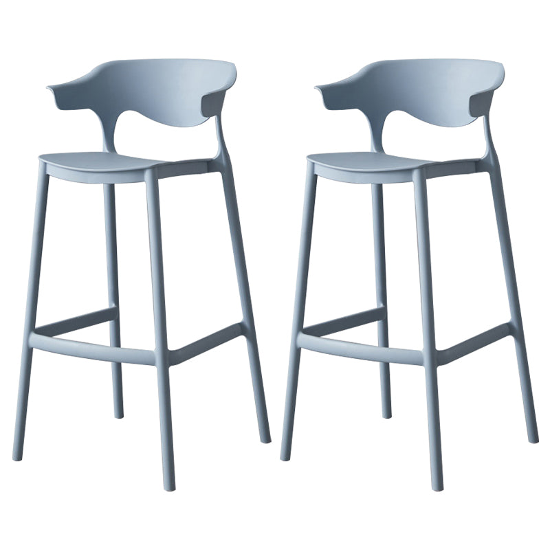 Nordic Stackable Bar-stool Plastic Counter Bar Stool with Plastic Legs for Home