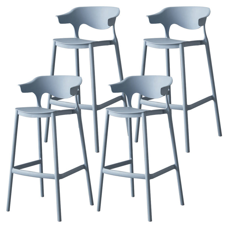 Nordic Stackable Bar-stool Plastic Counter Bar Stool with Plastic Legs for Home