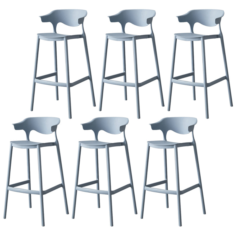 Nordic Stackable Bar-stool Plastic Counter Bar Stool with Plastic Legs for Home