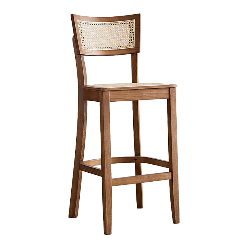 Contemporary Bar-stool Wooden Counter Bar Stool with Wood Legs for Kitchen