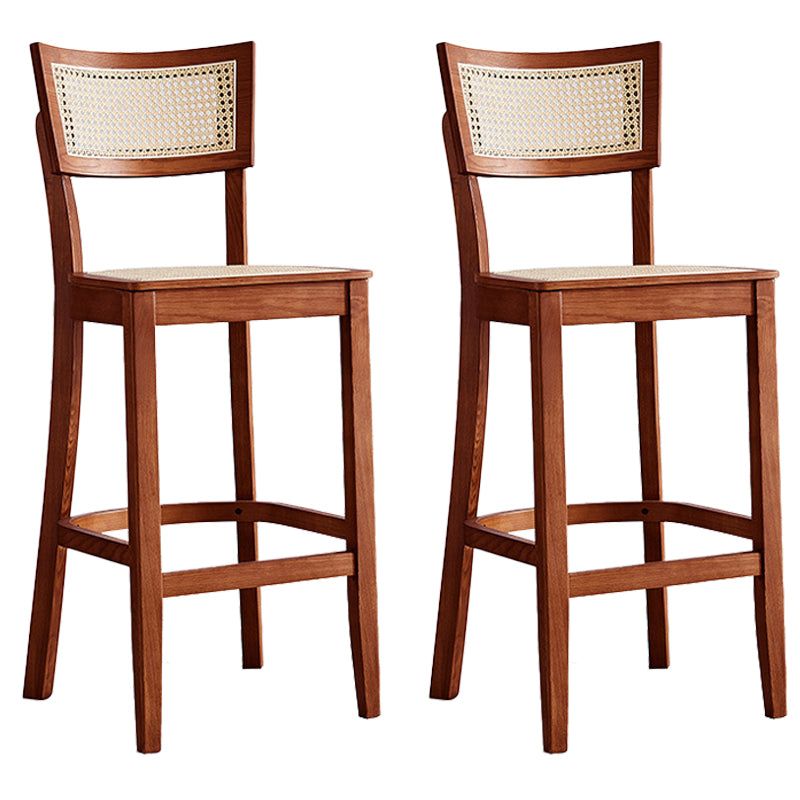 Contemporary Bar-stool Wooden Counter Bar Stool with Wood Legs for Kitchen