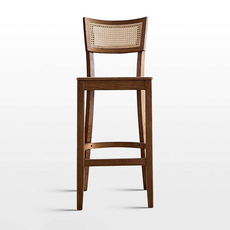 Contemporary Bar-stool Wooden Counter Bar Stool with Wood Legs for Kitchen
