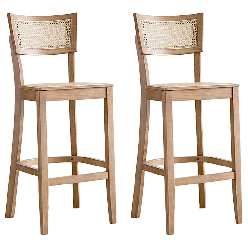 Contemporary Bar-stool Wooden Counter Bar Stool with Wood Legs for Kitchen