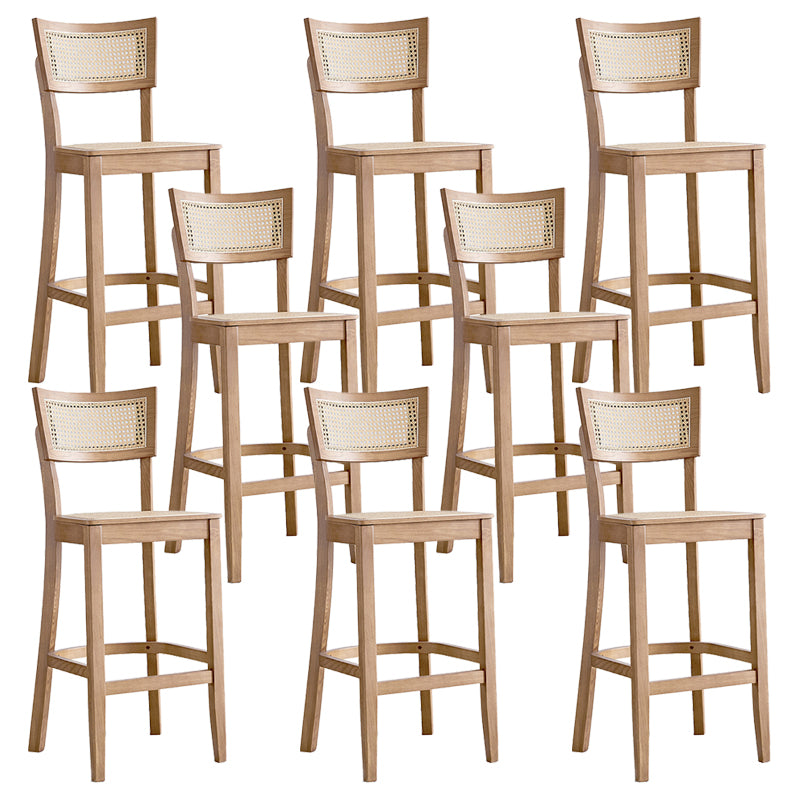 Contemporary Bar-stool Wooden Counter Bar Stool with Wood Legs for Kitchen