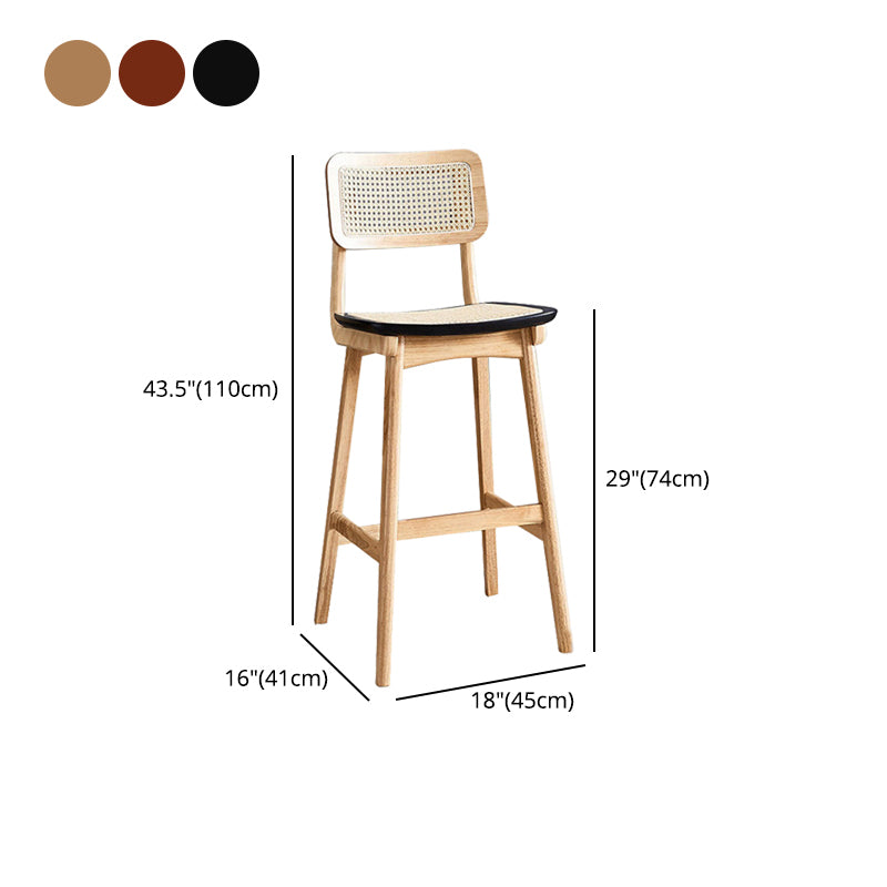 Contemporary Style Bar-stool Wooden Counter Bar Stool for Home