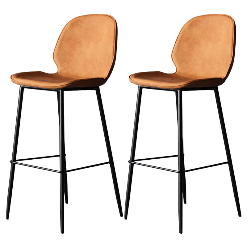 Industrial Style Bar-stool PU Leather Counter Bar Stool with Metal Legs for Kitchen